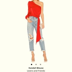 Lovers+Friends Fabulous one shoulder blouse